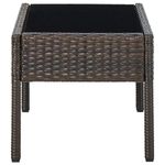 Casa si Gradina - Gradina si terasa - Mobilier exterior - Mese gradina - Masa de gradina, maro, 75 x 40 x 37 cm, poliratan - Infinity.ro