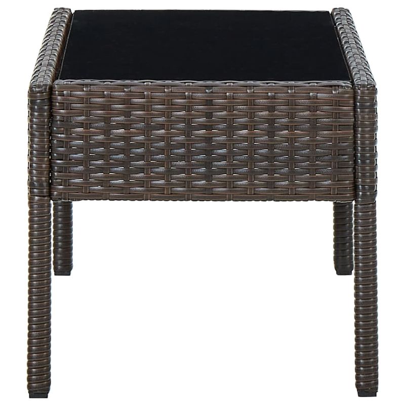 Casa si Gradina - Gradina si terasa - Mobilier exterior - Mese gradina - Masa de gradina, maro, 75 x 40 x 37 cm, poliratan - Infinity.ro