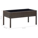 Casa si Gradina - Gradina si terasa - Mobilier exterior - Mese gradina - Masa de gradina, maro, 75 x 40 x 37 cm, poliratan - Infinity.ro