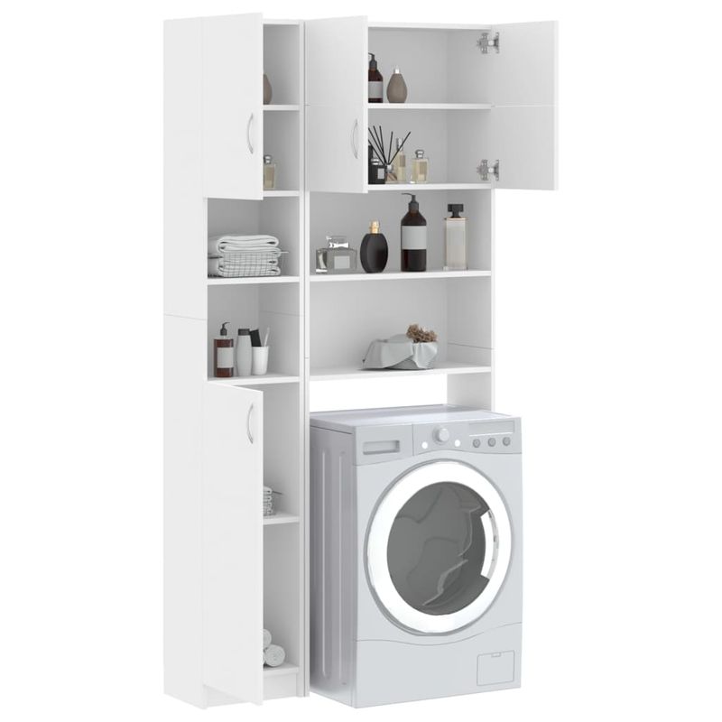 Casa si Gradina - Mobilier - Dulapuri si sifoniere - Dulapuri - Set dulap masina de spalat, alb, lemn prelucrat - Infinity.ro
