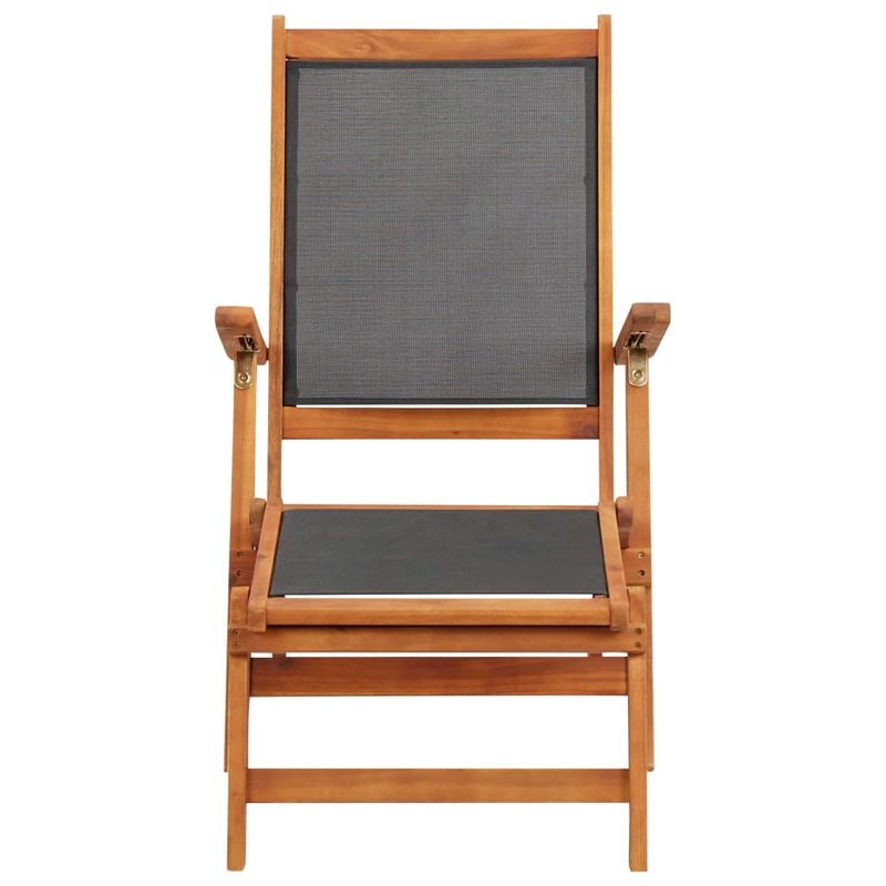 Casa si Gradina - Gradina si terasa - Mobilier exterior - Scaune si sezlonguri gradina - Scaun sezlong de exterior, lemn masiv de acacia și textilena, model fotoliu - Infinity.ro