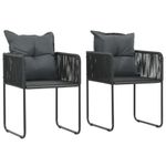 Casa si Gradina - Gradina si terasa - Mobilier exterior - Seturi mobila gradina - Set mobilier de masa pentru gradina, 3 piese, negru, ratan PVC - Infinity.ro