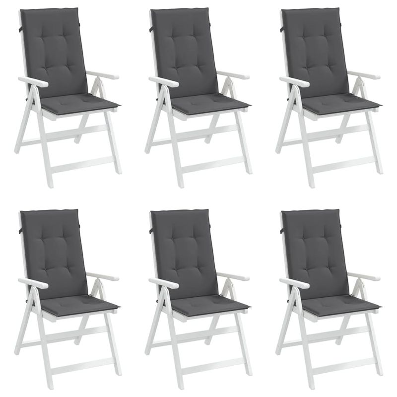 Casa si Gradina - Textile si covoare - Perne si pilote - Perne decorative - Perne scaun cu spatar inalt, 6 buc. antracit 120x50x3 cm textil - Infinity.ro