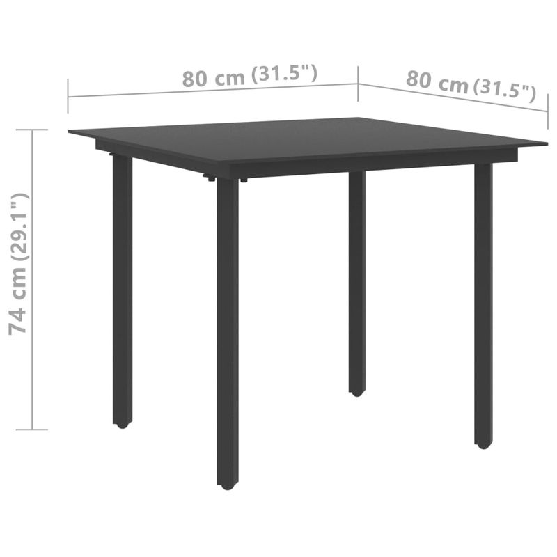 Casa si Gradina - Gradina si terasa - Mobilier exterior - Seturi mobila gradina - Set mobilier de masa pentru gradina, 3 piese, negru, ratan PVC - Infinity.ro