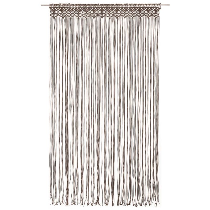 Casa si Gradina - Textile si covoare - Perdele si draperii - Perdele - Perdea macrame, gri taupe,140 x 240 cm, bumbac - Infinity.ro