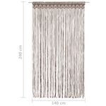 Casa si Gradina - Textile si covoare - Perdele si draperii - Perdele - Perdea macrame, gri taupe,140 x 240 cm, bumbac - Infinity.ro