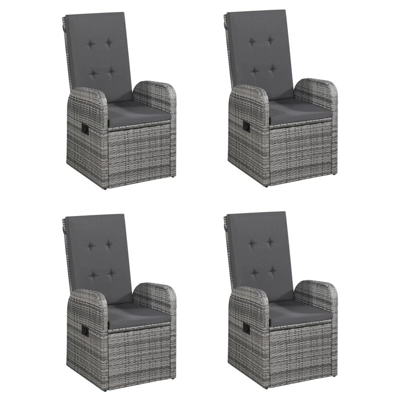 Casa si Gradina - Gradina si terasa - Mobilier exterior - Seturi mobila gradina - Set de masa pentru gradina, 5 piese, gri - Infinity.ro