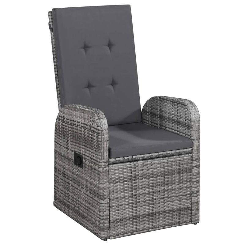 Casa si Gradina - Gradina si terasa - Mobilier exterior - Seturi mobila gradina - Set de masa pentru gradina, 5 piese, gri - Infinity.ro