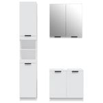 Casa si Gradina - Mobilier - Seturi de mobilier - Seturi baie - Set dulapuri de baie, 3 piese, alb, lemn prelucrat - Infinity.ro