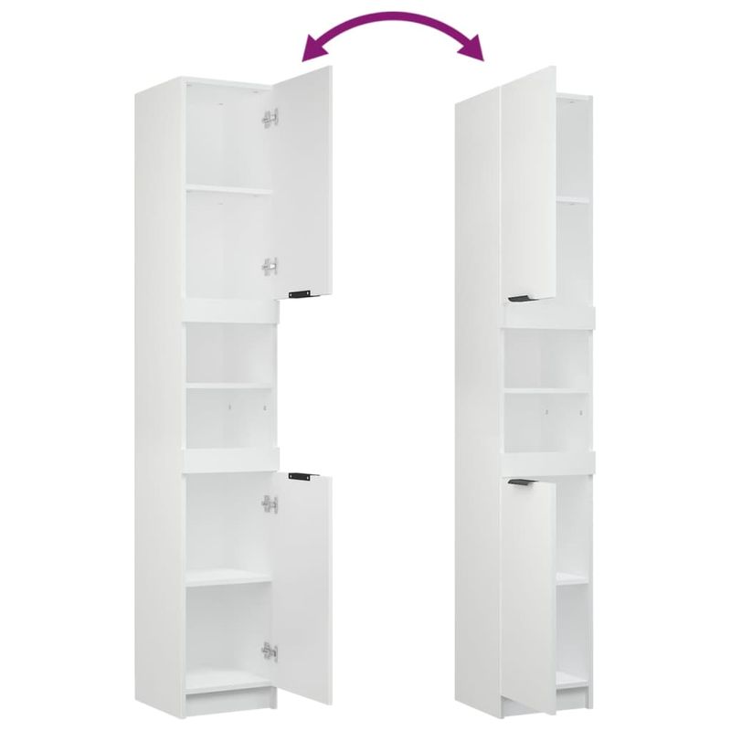 Casa si Gradina - Mobilier - Seturi de mobilier - Seturi baie - Set dulapuri de baie, 3 piese, alb, lemn prelucrat - Infinity.ro