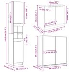 Casa si Gradina - Mobilier - Seturi de mobilier - Seturi baie - Set dulapuri de baie, 3 piese, alb, lemn prelucrat - Infinity.ro