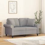 Casa si Gradina - Textile si covoare - Perne si pilote - Perne decorative - Perne decorative, 2 buc., gri deschis, 40x40cm, material textil - Infinity.ro