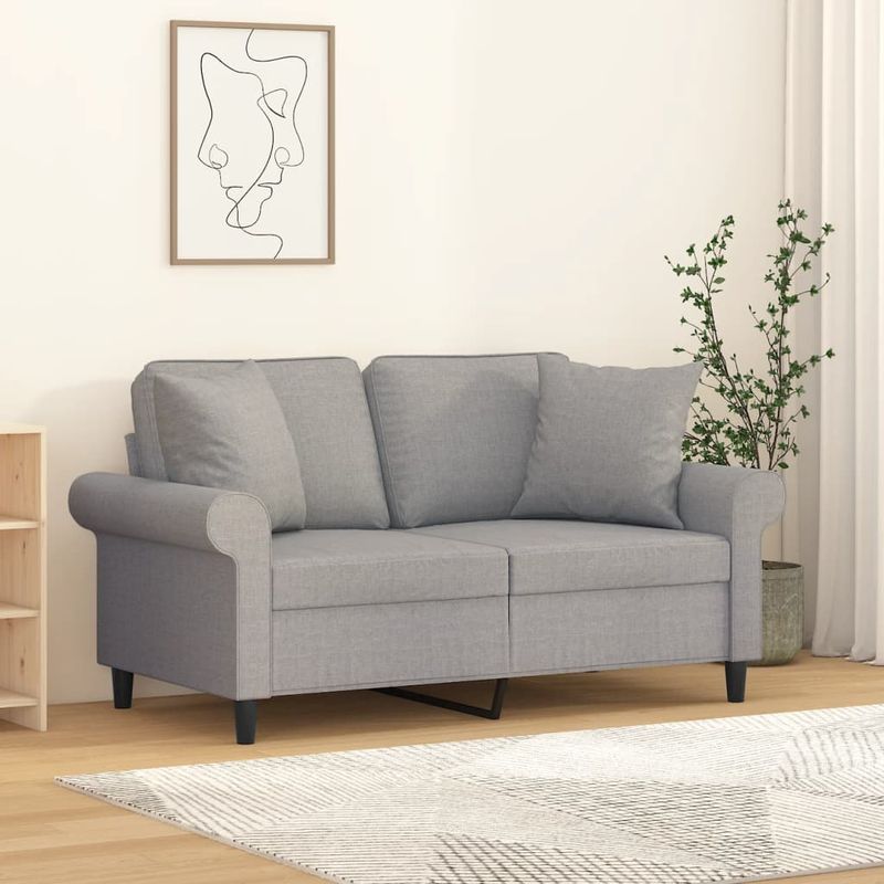 Casa si Gradina - Textile si covoare - Perne si pilote - Perne decorative - Perne decorative, 2 buc., gri deschis, 40x40cm, material textil - Infinity.ro