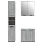 Casa si Gradina - Mobilier - Seturi de mobilier - Seturi baie - Set dulapuri de baie, 3 piese, gri sonoma, lemn prelucrat - Infinity.ro
