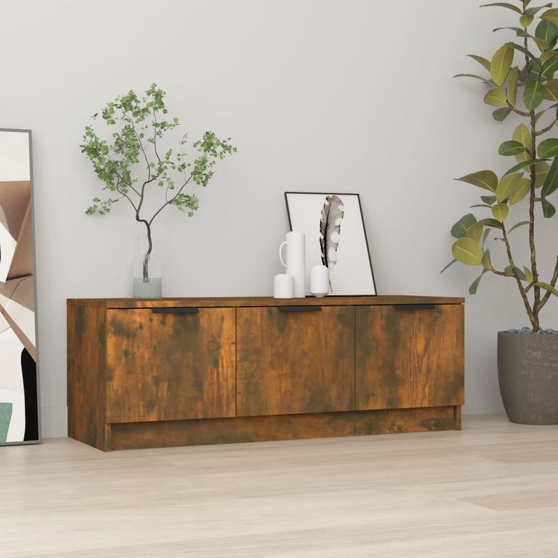 Casa si Gradina - Mobilier - Comode si corpuri - Comode - Comoda TV, stejar fumuriu, 102x35x36,5 cm, lemn prelucrat - Infinity.ro