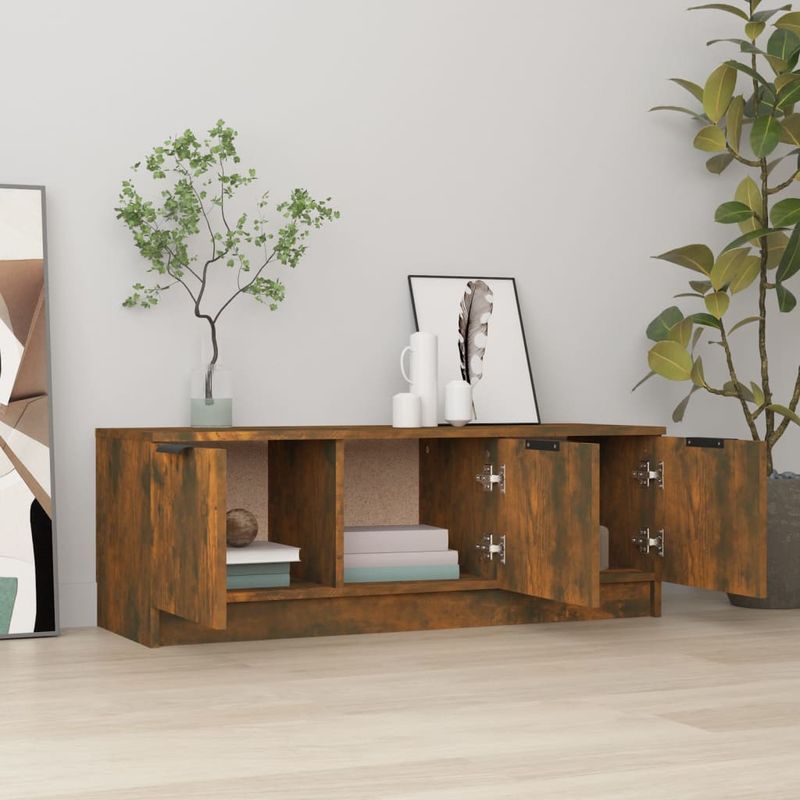 Casa si Gradina - Mobilier - Comode si corpuri - Comode - Comoda TV, stejar fumuriu, 102x35x36,5 cm, lemn prelucrat - Infinity.ro