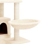 Petshop - Accesorii petshop - Jucarii animale - Ansambluri de joaca - Ansamblu de pisici cu stalpi din funie de sisal, crem, 175 cm - Infinity.ro