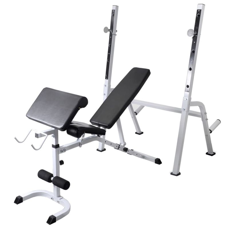 Sport si Outdoor - Fitness - Aparate fitness - Aparate si banci multifunctionale - Banca antrenament rastel greutati, set haltere/gantere, 60,5kg - Infinity.ro