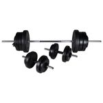 Sport si Outdoor - Fitness - Aparate fitness - Aparate si banci multifunctionale - Banca antrenament rastel greutati, set haltere/gantere, 60,5kg - Infinity.ro