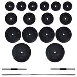 Sport si Outdoor - Fitness - Aparate fitness - Aparate si banci multifunctionale - Banca antrenament rastel greutati, set haltere/gantere, 60,5kg - Infinity.ro