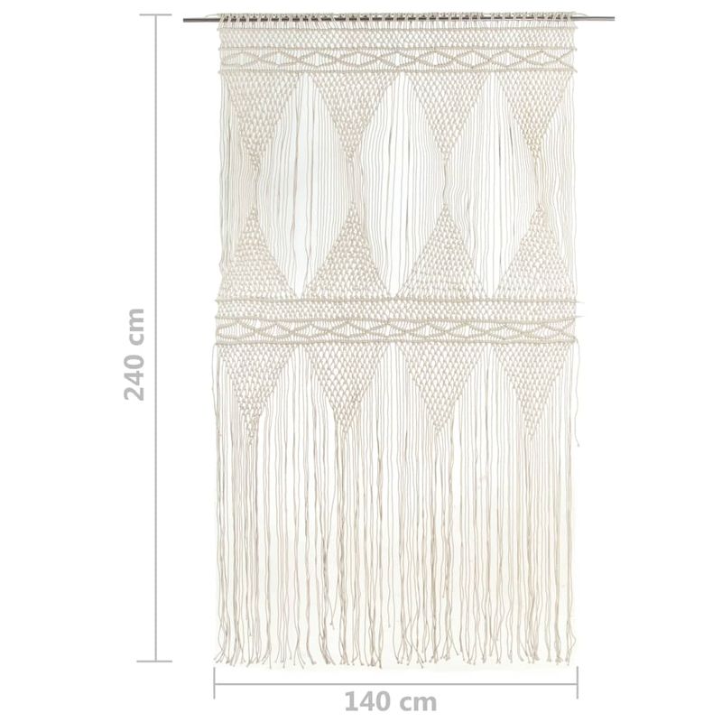 Casa si Gradina - Textile si covoare - Perdele si draperii - Perdele - Perdea macrame, 140 x 240 cm, bumbac - Infinity.ro