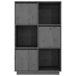 Casa si Gradina - Mobilier - Comode si corpuri - Comode - Dulap inalt, gri, 74x35x117 cm, lemn masiv de pin - Infinity.ro
