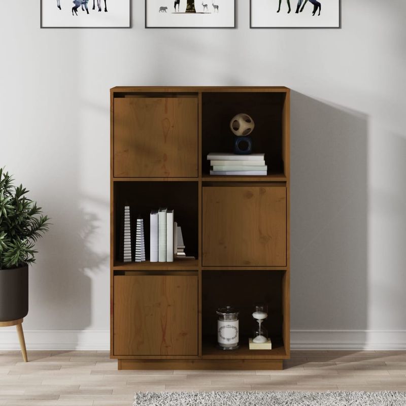 Casa si Gradina - Mobilier - Comode si corpuri - Corpuri bucatarie - Dulap inalt, maro miere, 74x35x117 cm, lemn masiv de pin - Infinity.ro