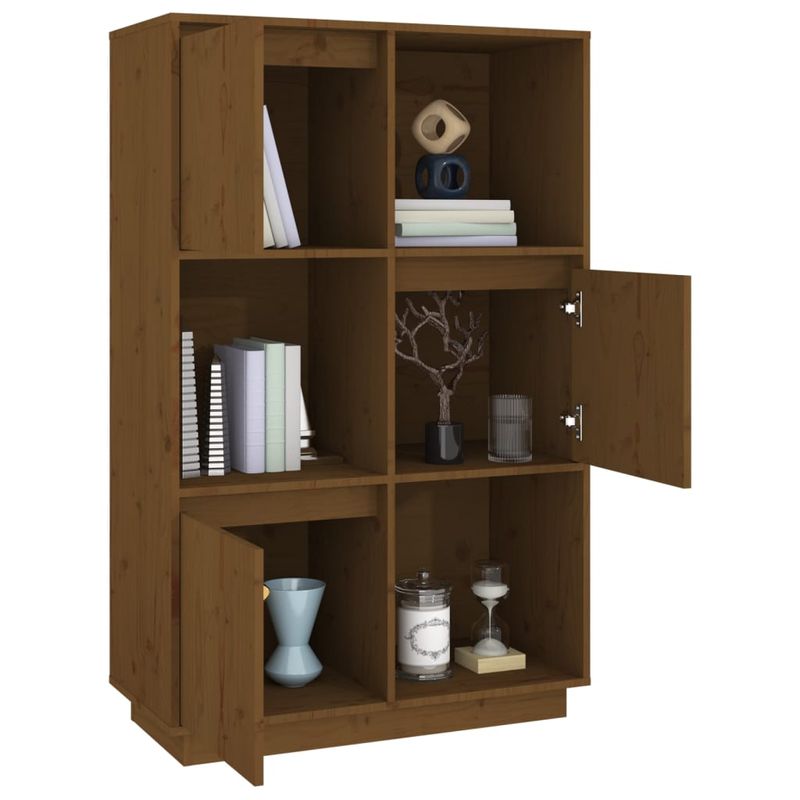 Casa si Gradina - Mobilier - Comode si corpuri - Corpuri bucatarie - Dulap inalt, maro miere, 74x35x117 cm, lemn masiv de pin - Infinity.ro