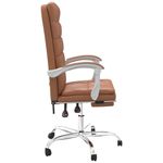 Casa si Gradina - Mobilier - Scaune si fotolii - Scaune - Scaun de birou rabatabil, maro, piele ecologica - Infinity.ro