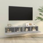 Casa si Gradina - Mobilier - Comode si corpuri - Comode - Dulapuri TV de perete , 2 buc., gri sonoma, 100x30x30 cm, lemn prelucrat - Infinity.ro