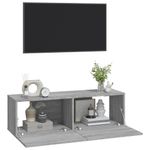 Casa si Gradina - Mobilier - Comode si corpuri - Comode - Dulapuri TV de perete , 2 buc., gri sonoma, 100x30x30 cm, lemn prelucrat - Infinity.ro