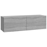 Casa si Gradina - Mobilier - Comode si corpuri - Comode - Dulapuri TV de perete , 2 buc., gri sonoma, 100x30x30 cm, lemn prelucrat - Infinity.ro