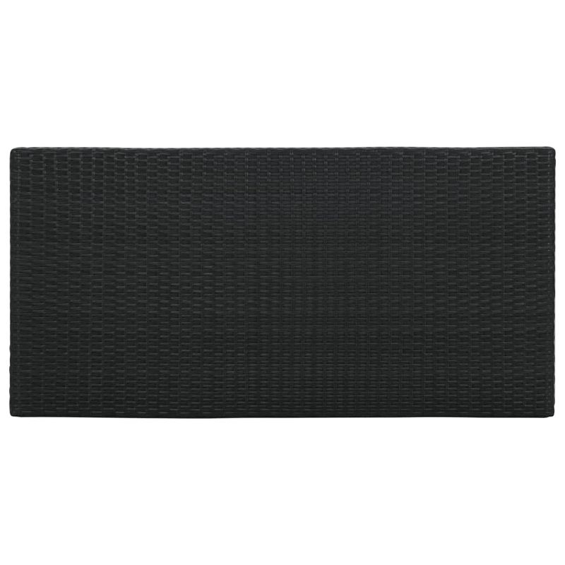 Casa si Gradina - Mobilier - Mese si birouri - Mese bucatarie si dining - Masa de bar cu raft depozitare, negru, 120x60x110 cm, poliratan - Infinity.ro