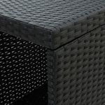 Casa si Gradina - Mobilier - Mese si birouri - Mese bucatarie si dining - Masa de bar cu raft depozitare, negru, 120x60x110 cm, poliratan - Infinity.ro