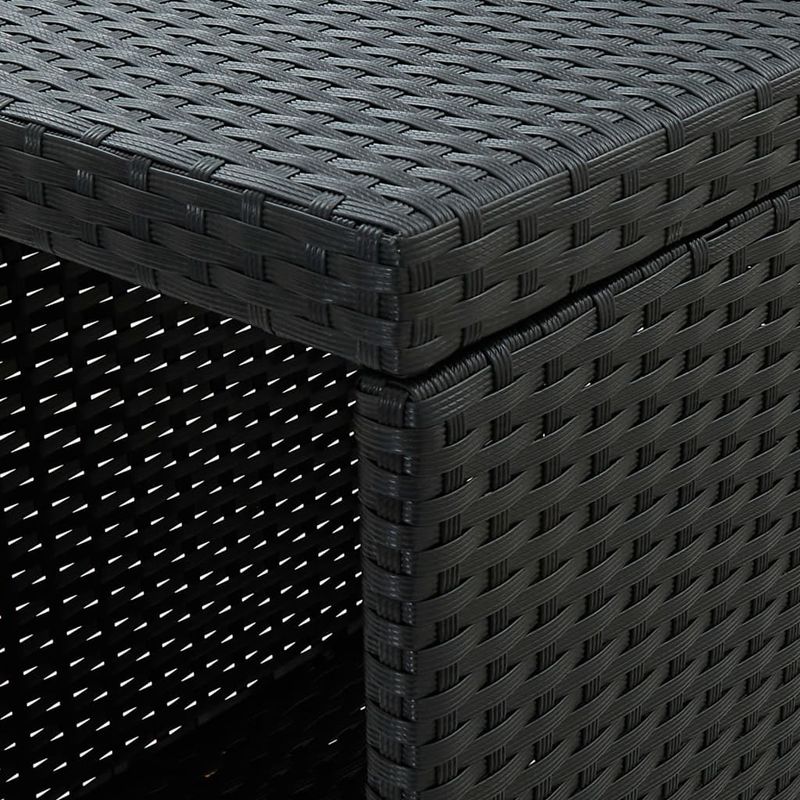 Casa si Gradina - Mobilier - Mese si birouri - Mese bucatarie si dining - Masa de bar cu raft depozitare, negru, 120x60x110 cm, poliratan - Infinity.ro