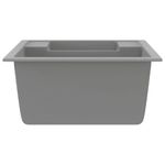 Casa si Gradina/Sanitare/Chiuveta bucatarie si accesorii/Chiuvete bucatarie - Chiuveta de bucatarie dubla cu orificiu de preaplin, gri granit - Infinity.ro