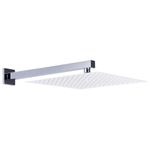 Casa si Gradina - Sanitare - Cazi si cabine de dus - Cadite dus - Brat suport dus, patrat, argintiu, 40 cm, otel inoxidabil 201 - Infinity.ro