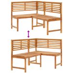 Casa si Gradina - Gradina si terasa - Mobilier exterior - Bancute de gradina - Banca de colt pentru gradina, 140 cm, lemn masiv de acacia - Infinity.ro