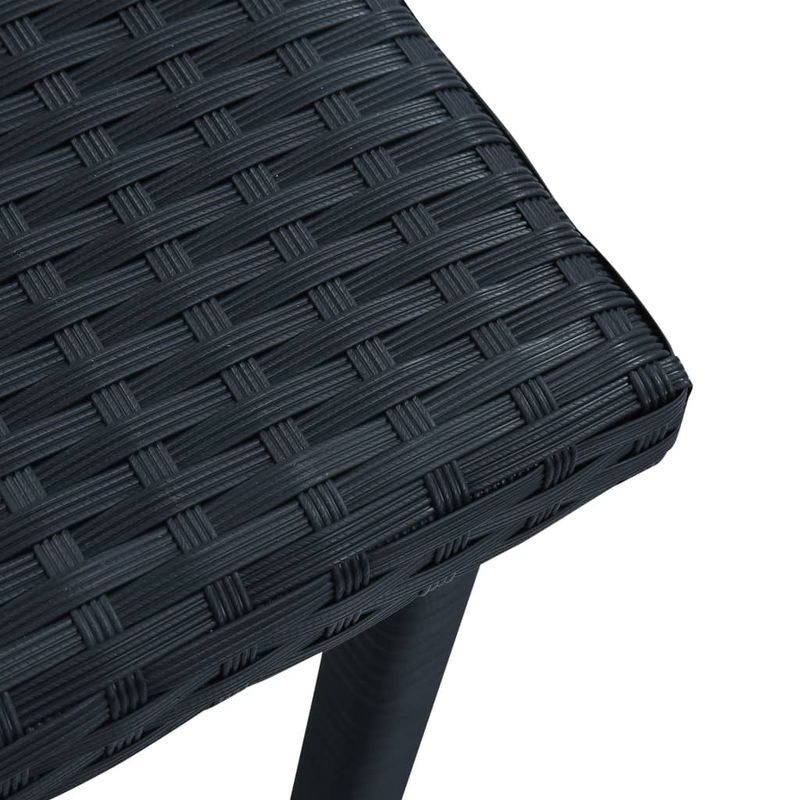 Casa si Gradina - Gradina si terasa - Mobilier exterior - Mese gradina - Masa de ceai de gradina, negru, 40 x 40 x 40 cm, poliratan - Infinity.ro