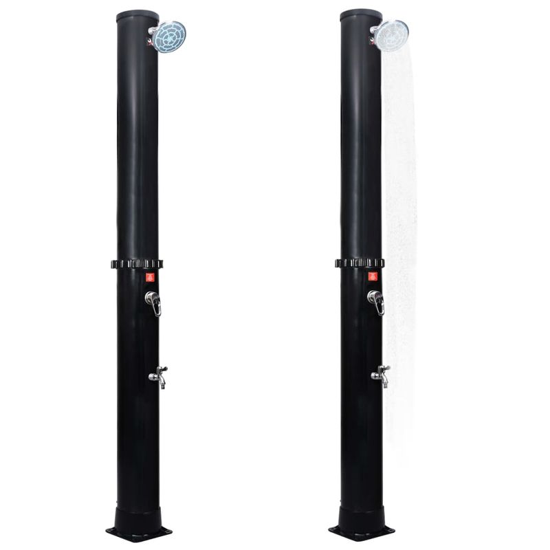 Casa si Gradina - Gradina si terasa - Piscine si accesorii - Accesorii piscine - Dus solar de exterior cu cap de dus și robinet, 40 L, negru - Infinity.ro