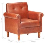 Casa si Gradina - Mobilier - Scaune si fotolii - Fotolii - Fotoliu, maro, piele naturala - Infinity.ro