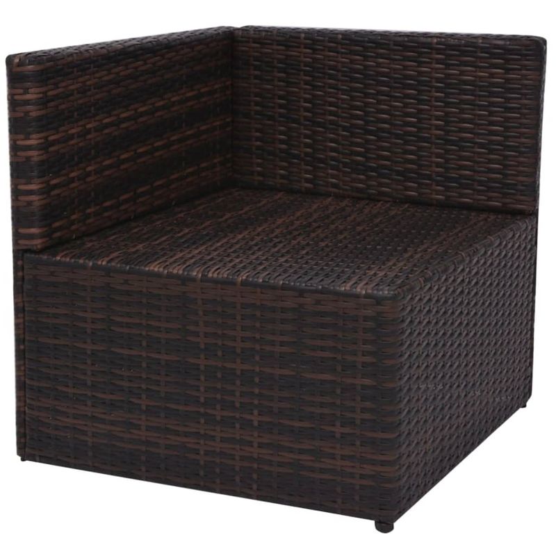 Casa si Gradina - Gradina si terasa - Mobilier exterior - Seturi mobila gradina - Set mobilier de gradina cu perne, 5 piese, maro, poliratan - Infinity.ro