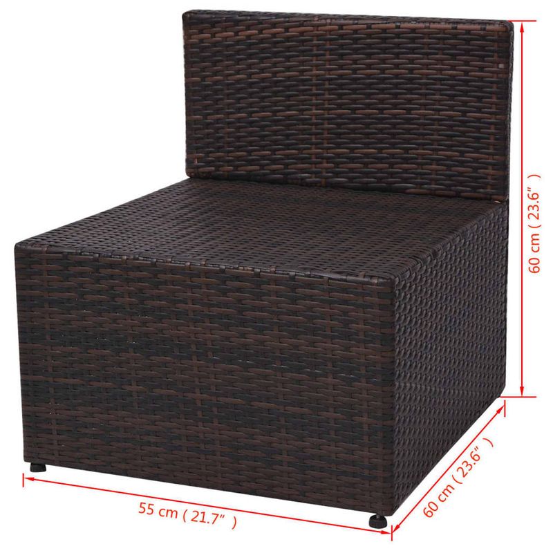 Casa si Gradina - Gradina si terasa - Mobilier exterior - Seturi mobila gradina - Set mobilier de gradina cu perne, 5 piese, maro, poliratan - Infinity.ro