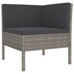 Casa si Gradina - Gradina si terasa - Mobilier exterior - Seturi mobila gradina - Set mobilier relaxare gradina cu perne, 2 piese, gri și antracit, poliratan - Infinity.ro