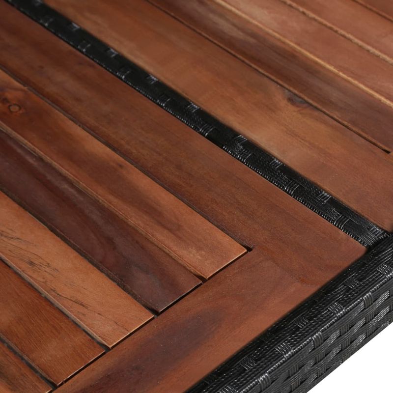 Casa si Gradina - Gradina si terasa - Mobilier exterior - Mese gradina - Masa gradina, 240x90x74 cm, poliratan și lemn masiv de acacia, maro și negru - Infinity.ro