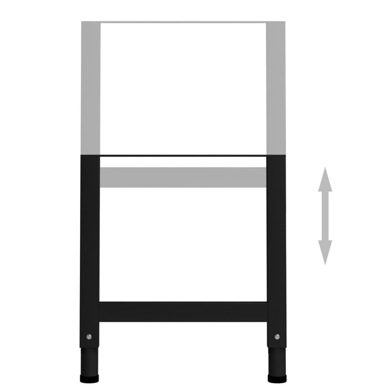 Casa si Gradina - Mobilier - Feronerie si accesorii mobila - Cadre banc lucru reglabile 2 buc. negru 55x(69-95,5) cm metal - Infinity.ro