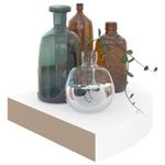 Casa si Gradina - Mobilier - Biblioteci si rafturi - Rafturi - Raft coltar de perete, alb extralucios, 25 x 25 x 3,8 cm, MDF - Infinity.ro