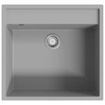 Casa si Gradina - Sanitare - Chiuveta bucatarie si accesorii - Chiuvete bucatarie - Chiuveta de bucatarie cu orificiu de preaplin, gri, granit - Infinity.ro