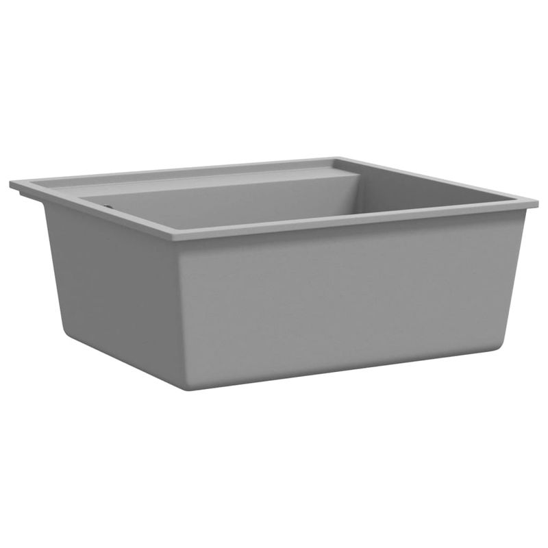 Casa si Gradina - Sanitare - Chiuveta bucatarie si accesorii - Chiuvete bucatarie - Chiuveta de bucatarie cu orificiu de preaplin, gri, granit - Infinity.ro