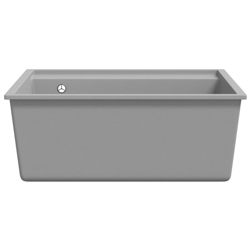 Casa si Gradina - Sanitare - Chiuveta bucatarie si accesorii - Chiuvete bucatarie - Chiuveta de bucatarie cu orificiu de preaplin, gri, granit - Infinity.ro